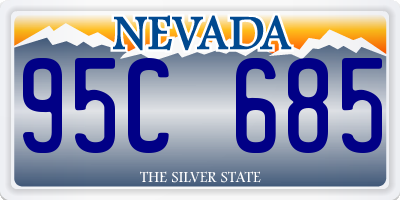 NV license plate 95C685