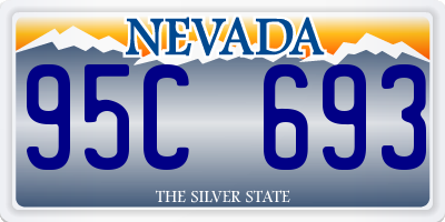 NV license plate 95C693