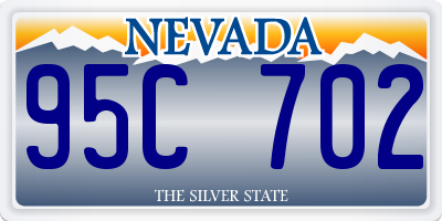 NV license plate 95C702