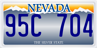 NV license plate 95C704