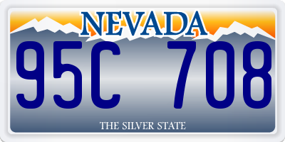 NV license plate 95C708