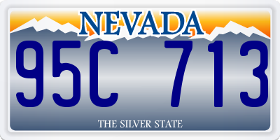 NV license plate 95C713
