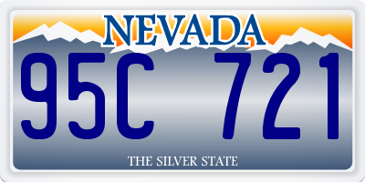 NV license plate 95C721