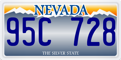 NV license plate 95C728