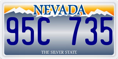 NV license plate 95C735