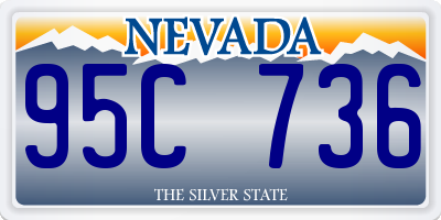 NV license plate 95C736