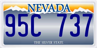NV license plate 95C737