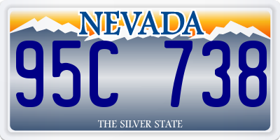 NV license plate 95C738