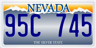 NV license plate 95C745