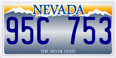 NV license plate 95C753