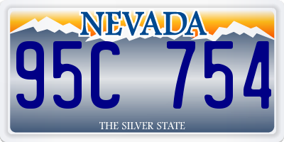 NV license plate 95C754