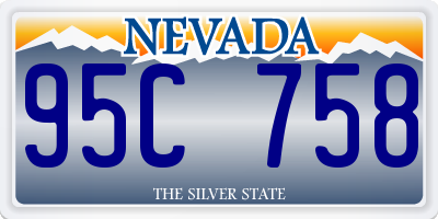 NV license plate 95C758