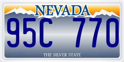 NV license plate 95C770