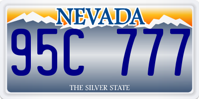NV license plate 95C777