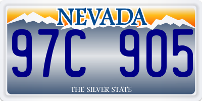 NV license plate 97C905