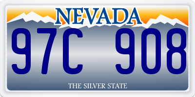NV license plate 97C908