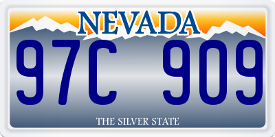 NV license plate 97C909