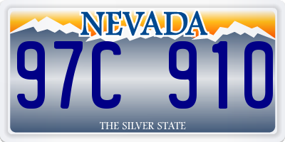 NV license plate 97C910