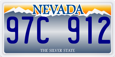 NV license plate 97C912