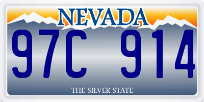 NV license plate 97C914
