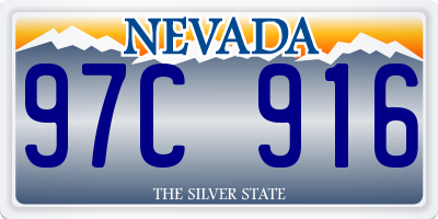 NV license plate 97C916