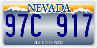 NV license plate 97C917