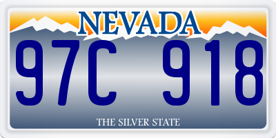 NV license plate 97C918
