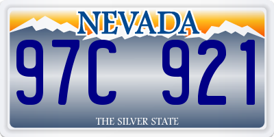 NV license plate 97C921