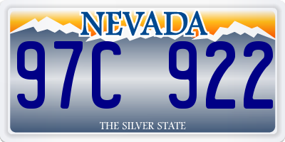 NV license plate 97C922