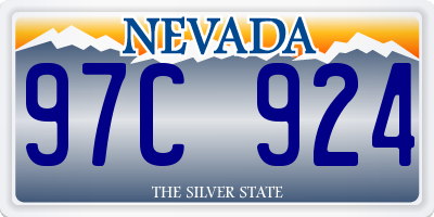 NV license plate 97C924