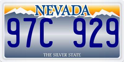 NV license plate 97C929