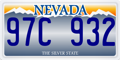 NV license plate 97C932