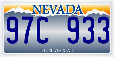 NV license plate 97C933