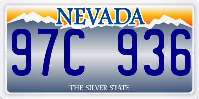 NV license plate 97C936