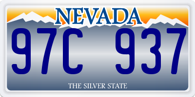 NV license plate 97C937