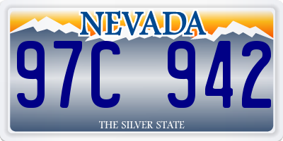 NV license plate 97C942