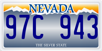 NV license plate 97C943