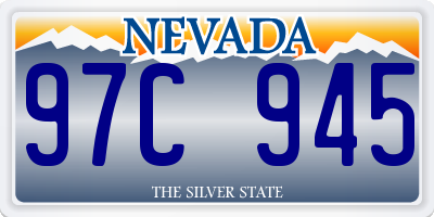 NV license plate 97C945
