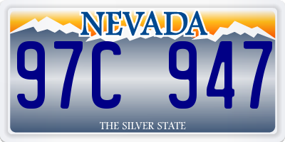 NV license plate 97C947