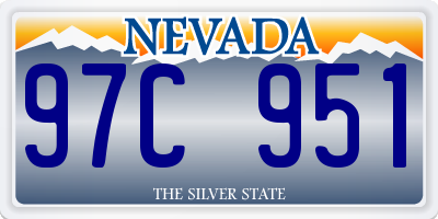 NV license plate 97C951