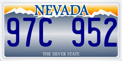 NV license plate 97C952