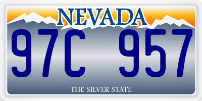NV license plate 97C957
