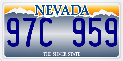 NV license plate 97C959