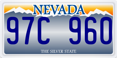 NV license plate 97C960