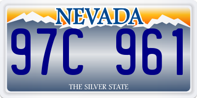 NV license plate 97C961