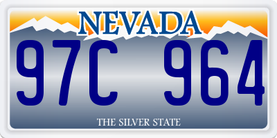NV license plate 97C964