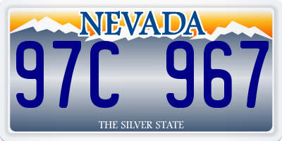 NV license plate 97C967