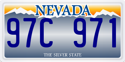 NV license plate 97C971