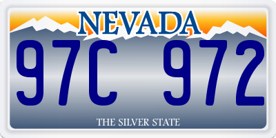 NV license plate 97C972