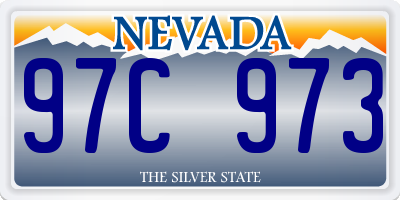 NV license plate 97C973